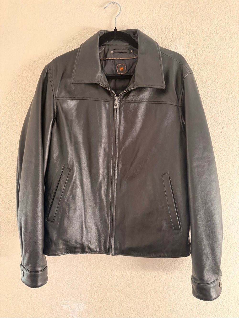 Men’s Wilson leather quilted lined leather jacket medium